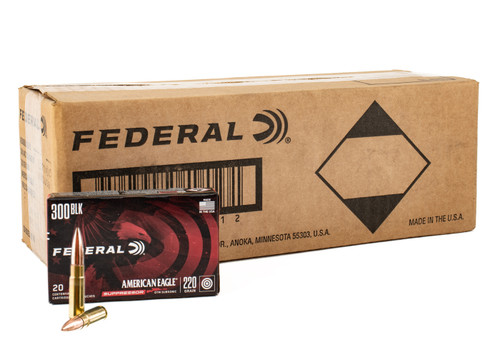 Federal American Eagle 300 AAC Blackout 220 Grain 500 Round Case