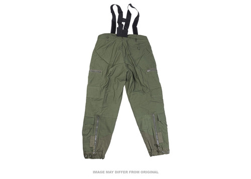 Swedish M90 OD Lined Tanker Pants w/Suspenders - XLarge - Like New