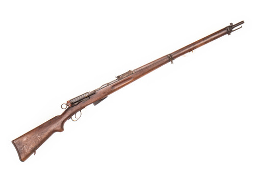 Swiss 1896/11 7.5x55mm Straight Pull Rifle 30.75" Barrel - Matching Serial Number, Fair Condition, Charging Handle Knob Cracked/Broken - C&R Eligible