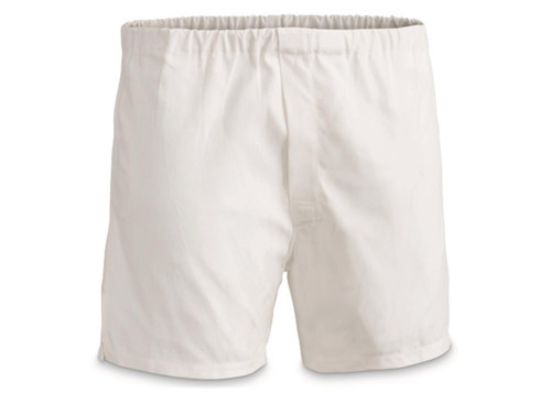 Romanian White Cotton Boxer Shorts - New XL