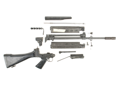 Belgian FN FAL 7.62x51mm ( .308 ) Lebanese Contract Parts Kit Polymer Furniture with Original Populated Intact Barrel - Broken Handguards