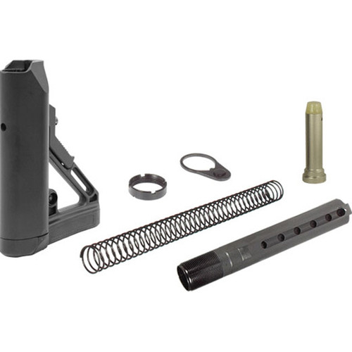 UTG Pro RBUS1BM Mil-Spec Ops Ready Stock Kit AR15/M16 Black Polymer w/Aluminum Tube