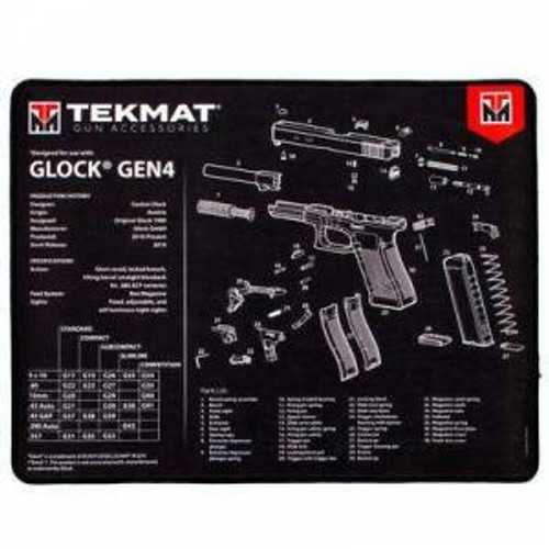 TekMat TEKR20GLOCKG4 Ultra Premium Cleaning Mat  Glock Gen4 Parts Diagram 15 x 20
