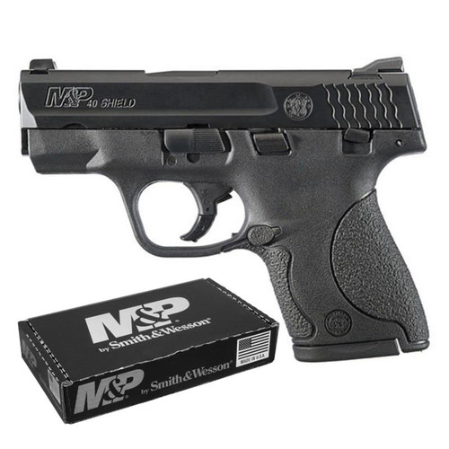 Smith & Wesson M&P40 .40 S&W Shield PTI with (1) 6rd Magazine, Night Sights and Factory Case - Very Good Condition