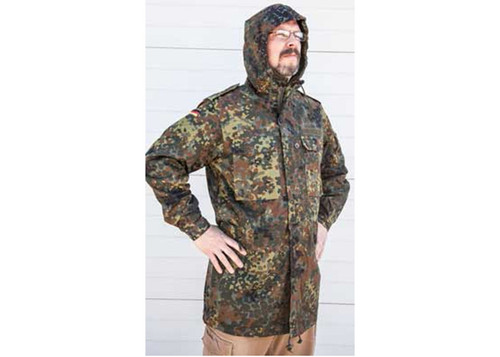 German Flecktarn Camo Hooded Parka - Large -  New