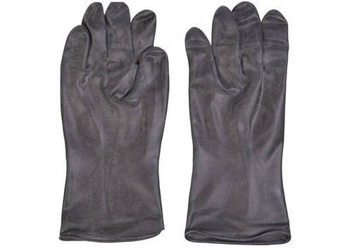 Belgium Black Rubber Gloves (Like New) - Large