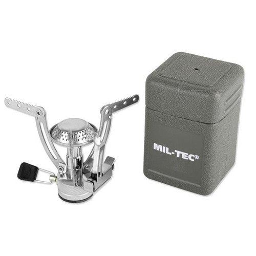Mil-Tec Spider Burner Stainless Steel Foldable Pot Stand with Storage Box - New