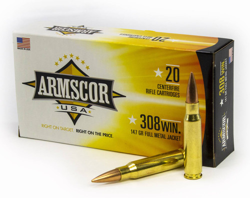 Armscor FAC3081N Rifle 308 Win 147 gr Full Metal Jacket (FMJ) 20 Bx/ 10 Cs Armscor FAC3081N Rifle 308 Win 147 gr Full Metal Jacket (FMJ) 20 Bx/ 10 Cs