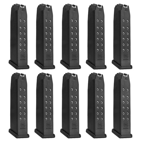 10-pack Factory Original GLOCK¬¨√Ü 22/23/27 .40 S&W 15rd Magazines - Used - Good Condition