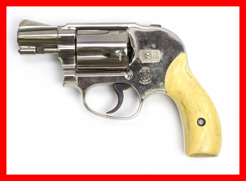 S&W Revolver 38, .38 Special 2 Barrel Fixed Sights, Round Butt, Nickel