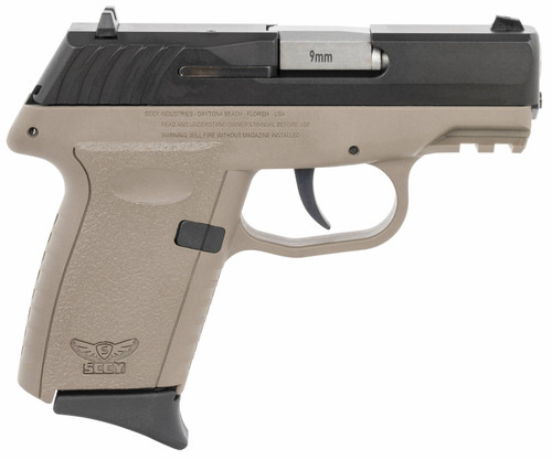 SCCY Industries CPX-2CBDEG3 CPX-2 Gen3 9mm Luger Caliber with 3.10 Barrel, 10+1 Capacity, Flat Dark Earth Finish Picatinny Rail Frame, Serrated Black Nitride Stainless Steel Slide, Polymer Grip & No Manual Thumb Safety