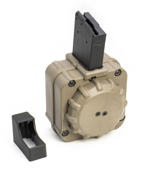 PRO MAG MAGAZINE AR-15 .223 65RD DRUM FDE POLYMER