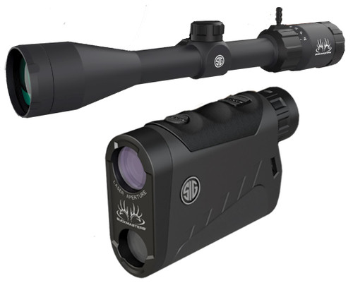 Sig Sauer Electro-Optics SOK15BM01 Buckmasters Combo Kit Black Anodized 3-9x 40mm 1 Tube BDC Reticle Red Laser Features Buckmaster Scope/Buckmaster 1500 Rangefinder