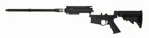 COMBO DEAL! E3 Arms PlumCrazy Gen II AR 15 Complete Lower Receiver with Polymer Buffer Tube + Bushmaster A3 Upper V Match with Forward Assist and Dust Cover Installed +  AR15 Platform .223 Wylde Barrel 16.25 1:8 Twist RH in Black Nitride