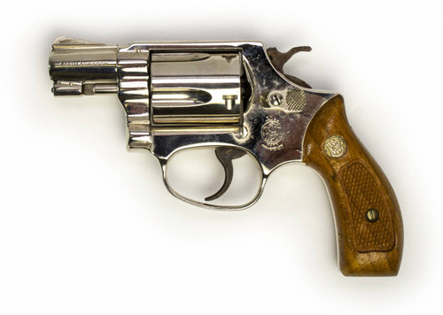 S&W REVOLVER AIRWEIGHT 37 38 SPECIAL 2 BARREL FIXED SIGHTS ROUND BUTT - NICKEL