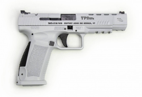 Canik HG6618N TP9SFx Whiteout 9mm Luger 5.20 20+1 White Cerakote Steel Slide/Polymer Frame with Black Controls & Black Match Grade Barrel/Interchangeable Backstraps