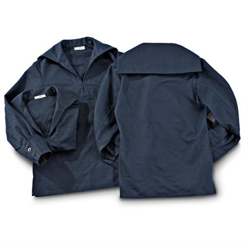 GERMAN GABARDINE DARK BLUE NAVY MIDDY - LARGE