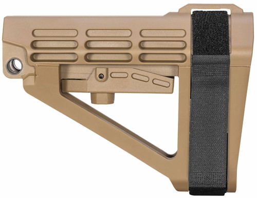 SB Tactical SBA4X02SB SBA4 X Synthetic Flat Dark Earth 5-Position Adjustable for AR-Platform (Tube Not Included)