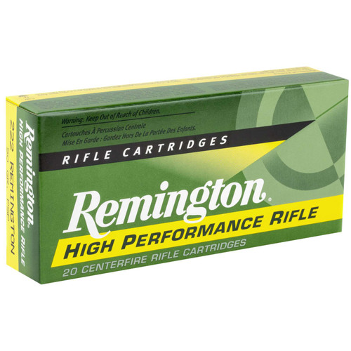 Remington Ammunition High Performance  222 Rem 50 gr Pointed Soft Point (PSP) 20 Bx/ 10 Cs