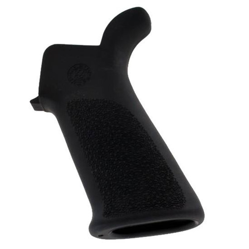 Hogue 15030 Rubber Grip Beavertail without Finger Groves AR-15 Textured Black