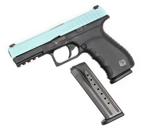 Used TARA TM-9 9mm, 4.5 Barrel - Black/Robin's Egg Blue