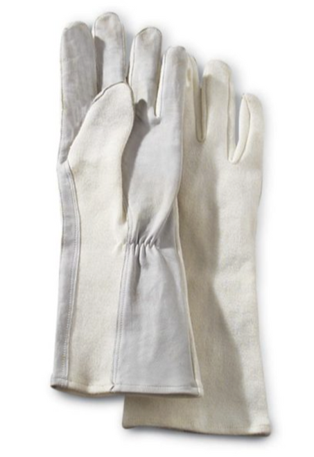 GERMAN BEIGE ARAMID PILOT GLOVES USED - X-LARGE