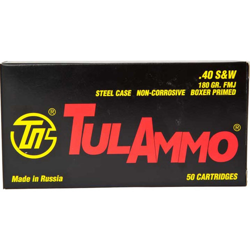 TulAmmo .40 S&W FMJ 180GR Russian Mfg. Ammo 1000rds