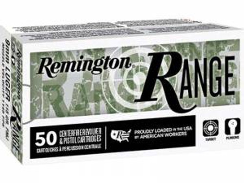 Remington Ammunition Range 9mm Luger 115 gr Full Metal Jacket (FMJ) 250 Bx/ 4 Cs