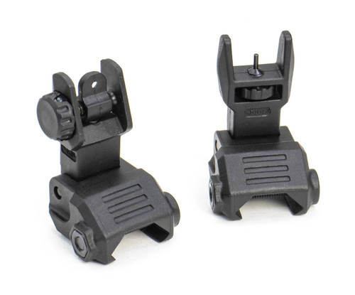 PICATINNY LOW PROFILE FRONT AND REAR SIGHT SET/ BLACK