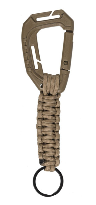 MIL-TEC Coyote Paracord Keyholder w/Carabiner -  New