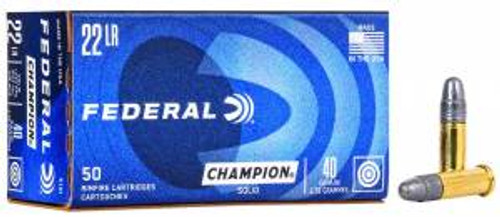 Federal 510 Champion Training 22 LR 40 gr Solid 50 Bx/ 100 Cs