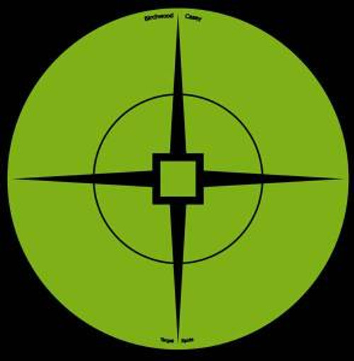 Birchwood Casey 33936 Target Spots  Self-Adhesive Paper 6 Crosshair Black Target Paper w/Green Target 10 Per Pack