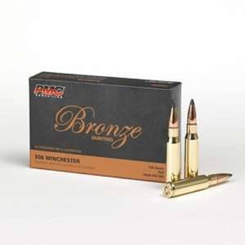 PMC 308SP Bronze  308 Win 150 gr Pointed Soft Point (PSP) 20 Bx/ 40 Cs