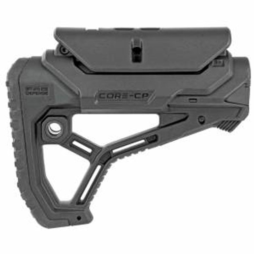 FAB Defense FX-GLCORECPB GL-Core CP Buttstock with Adjustable Cheekrest Matte Black Synthetic for AR15/M4