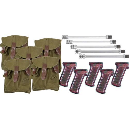 Package Deal - (5) AK Pistol Grips, (5) AK Gas Pistons, (5)AK 2-Cell Pouches