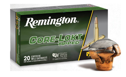 Remington 7mm Magnum 150 Grains Core-Lokt Tipped Brass Cased Centerfire Rifle Ammo 29021 for Large Game