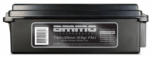 Ammo Inc Signature 7.62x39mm 123 gr Full Metal Jacket (FMJ) 200rd Case