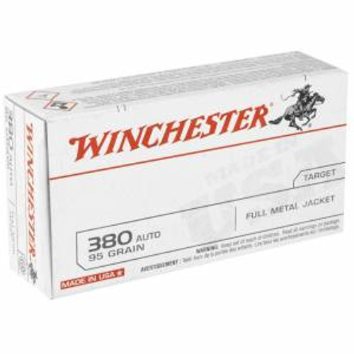 Winchester Ammo Q4206 USA  380 ACP 95 gr Full Metal Jacket (FMJ) 50 Bx/ 10 Cs
