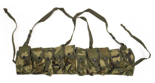 10 Cell Chest Rig Ammo Bandolier - Camo - New