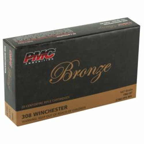 PMC 308B Bronze  308 Win 147 gr Full Metal Jacket Boat Tail (FMJBT) 20 Bx/ 25 Cs