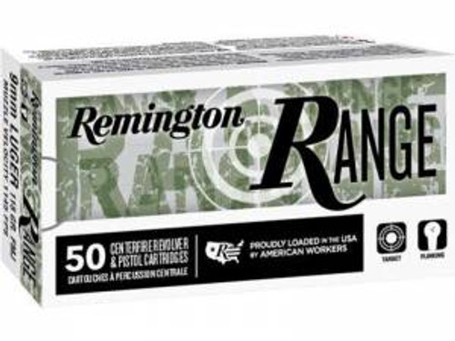 Remington Ammunition 28564 Range  9mm Luger 124 gr Full Metal Jacket (FMJ) 50 Bx/ 10 Cs