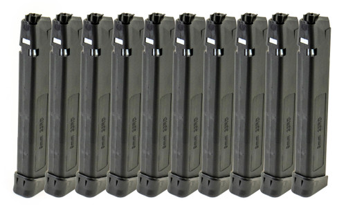 9mm 33rd Detachable Polymer Magazine for Glock 17,18,19,26 - 10 Pack