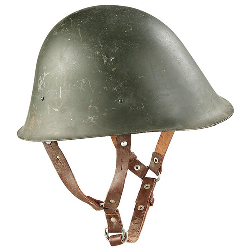 Romanian M73 Steel Helmet - Olive Drab - Used