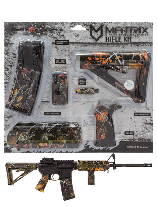 Matrix Diversified Ind MAGMIL42WF Magpul Carbine Accessory Kit AR15 Wildfire Camo Ambidextrous