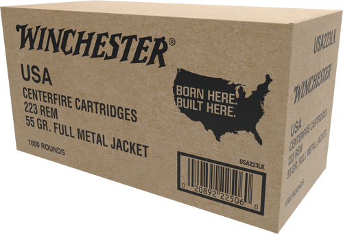 Winchester Ammo .223 Rem. 55 gr Full Metal Jacket 1000rds/ Sold by Case