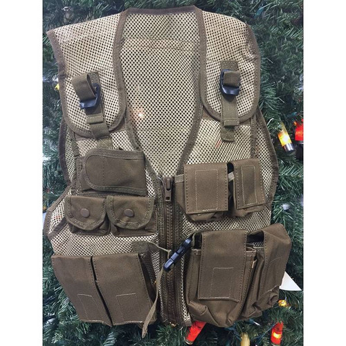 Tan Heavy Duty Tactical Vest - Youth Size