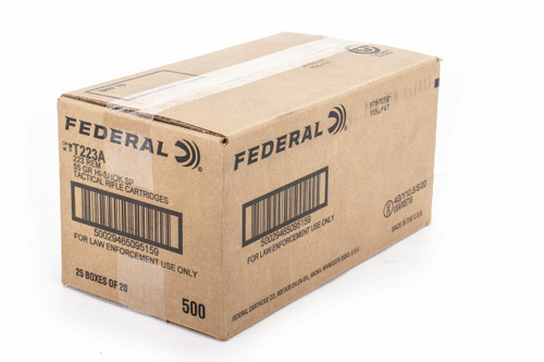 Federal Tactical TRU 223 Remington Ammo 55 Grain Soft Point - 500rd Box