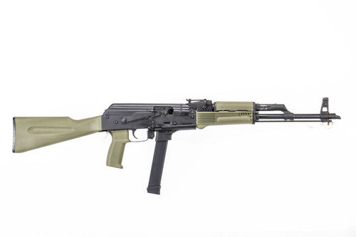 Century Arms WASR-M 9mm Luger 17.50 Barrel w/ Synthetic Stock, Green Polymer Grip and Furniture