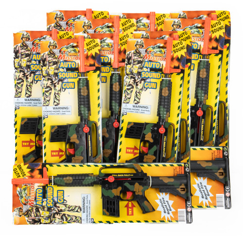Special Mission Full Auto Sound Toy Gun - 12 Pack