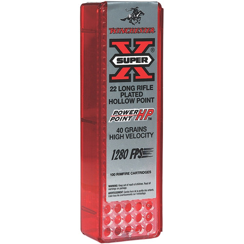 Winchester Ammo X22LRPP1 Super-X  22 LR 40 gr Power-Point (PP) 100 Bx/ 20 Cs